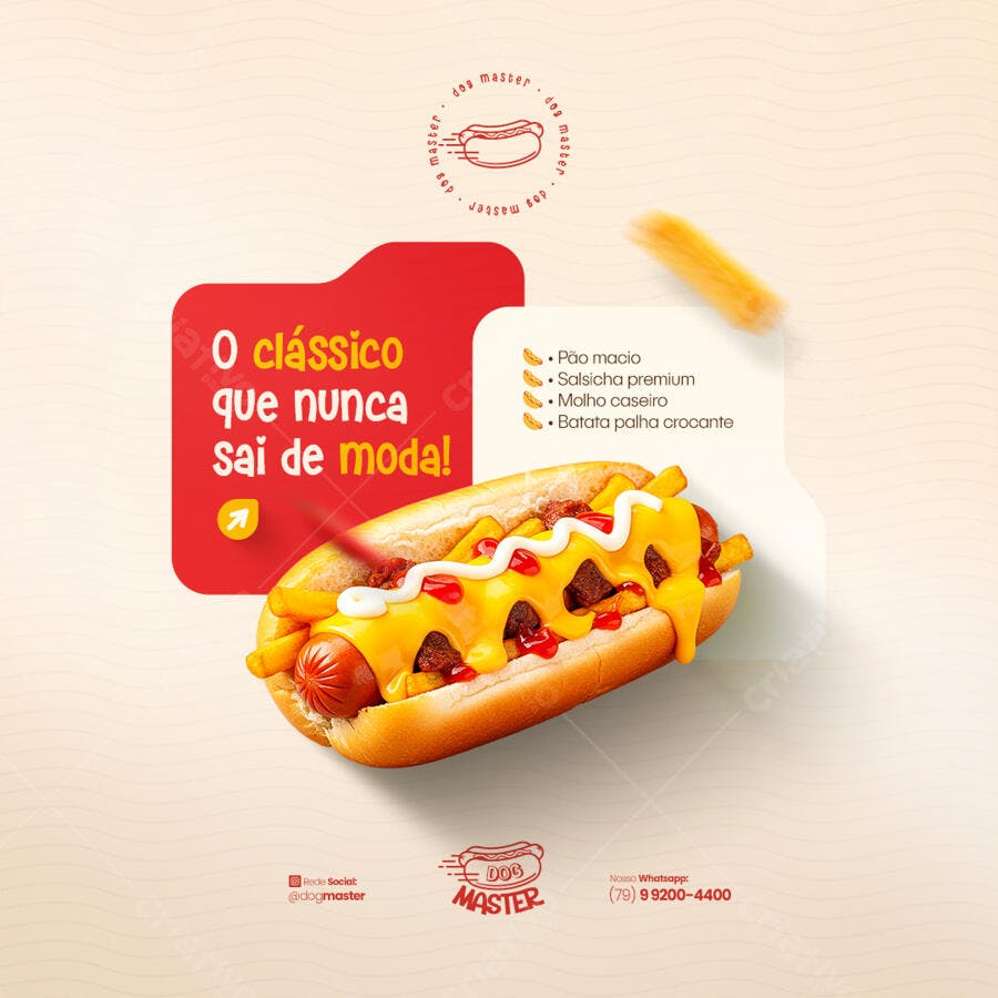 Hot Dog Delicioso PSD Editável