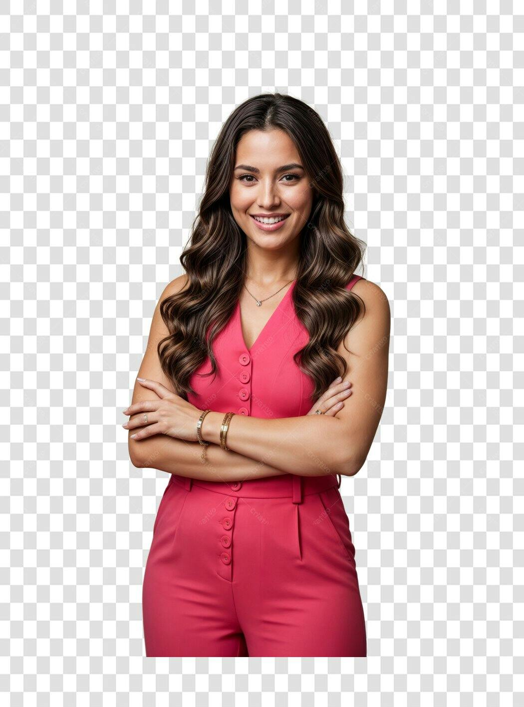 Imagem PNG mulher rosa fundo transparente