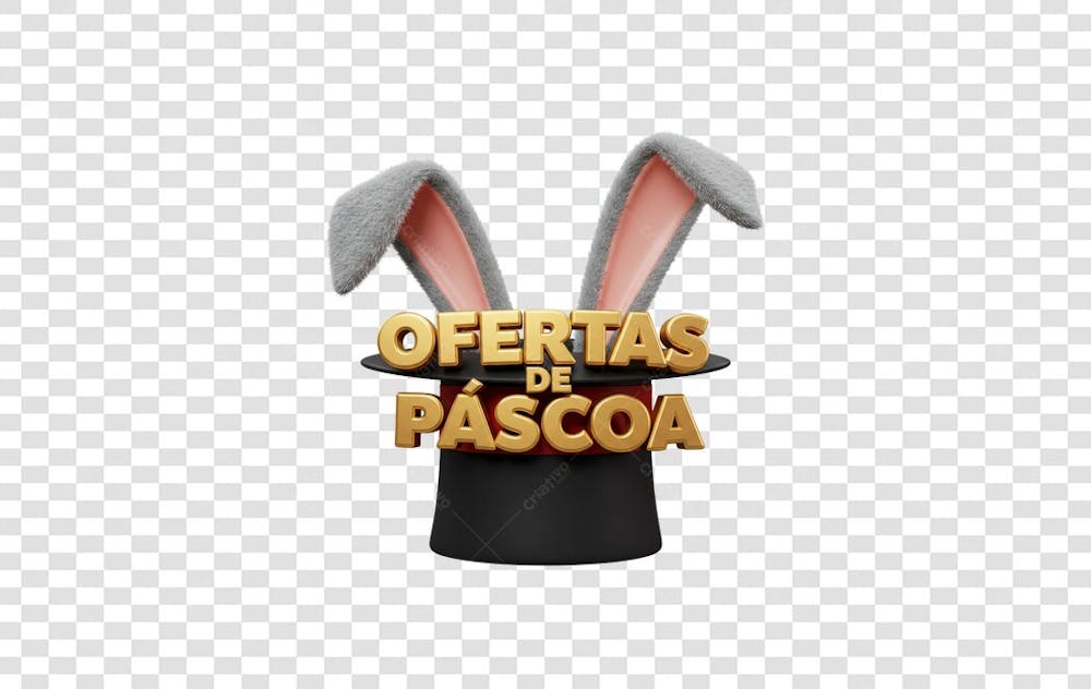 Selo 3D Ofertas de Páscoa PNG TRANSPARENTE