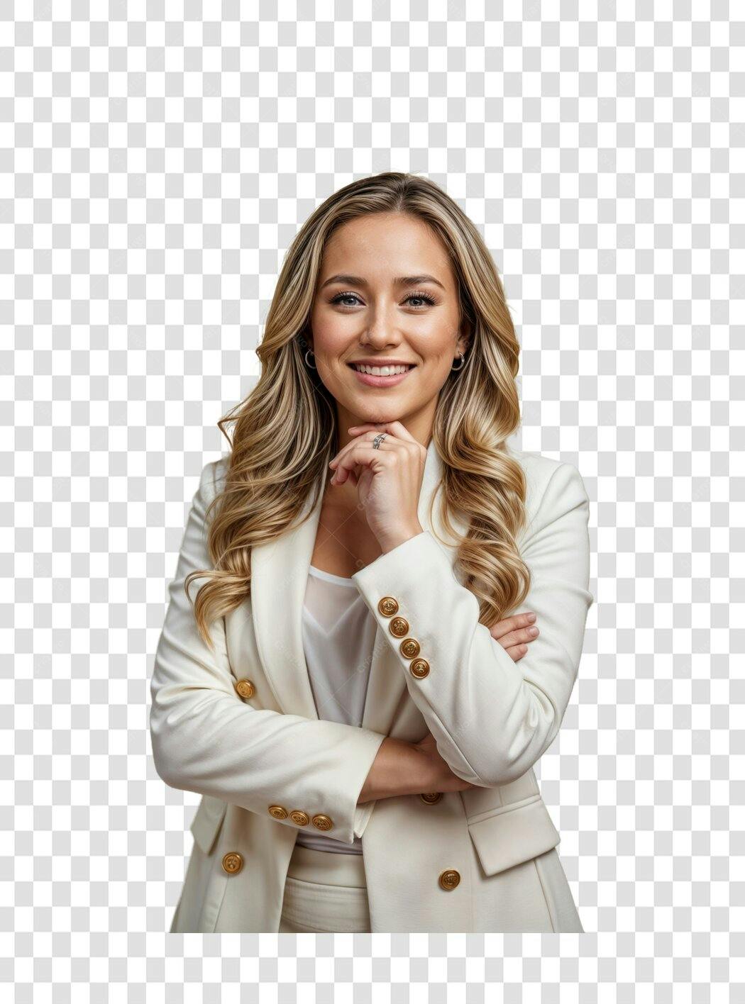 Imagem PNG de mulher executiva com fundo transparente