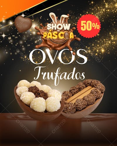 Super Páscoa ovos trufados 