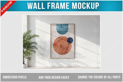Quadro em parede PSD editável Mockup