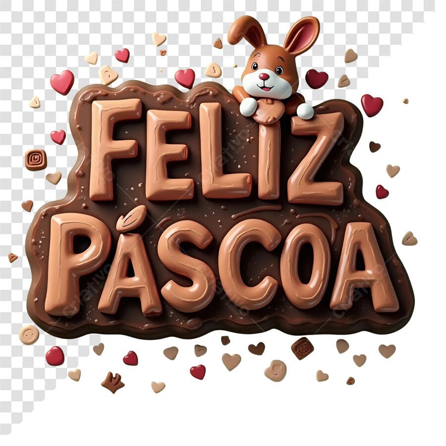 Arte para Páscoa PSD Editável
