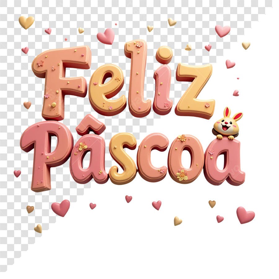 Arte Páscoa PSD Editável
