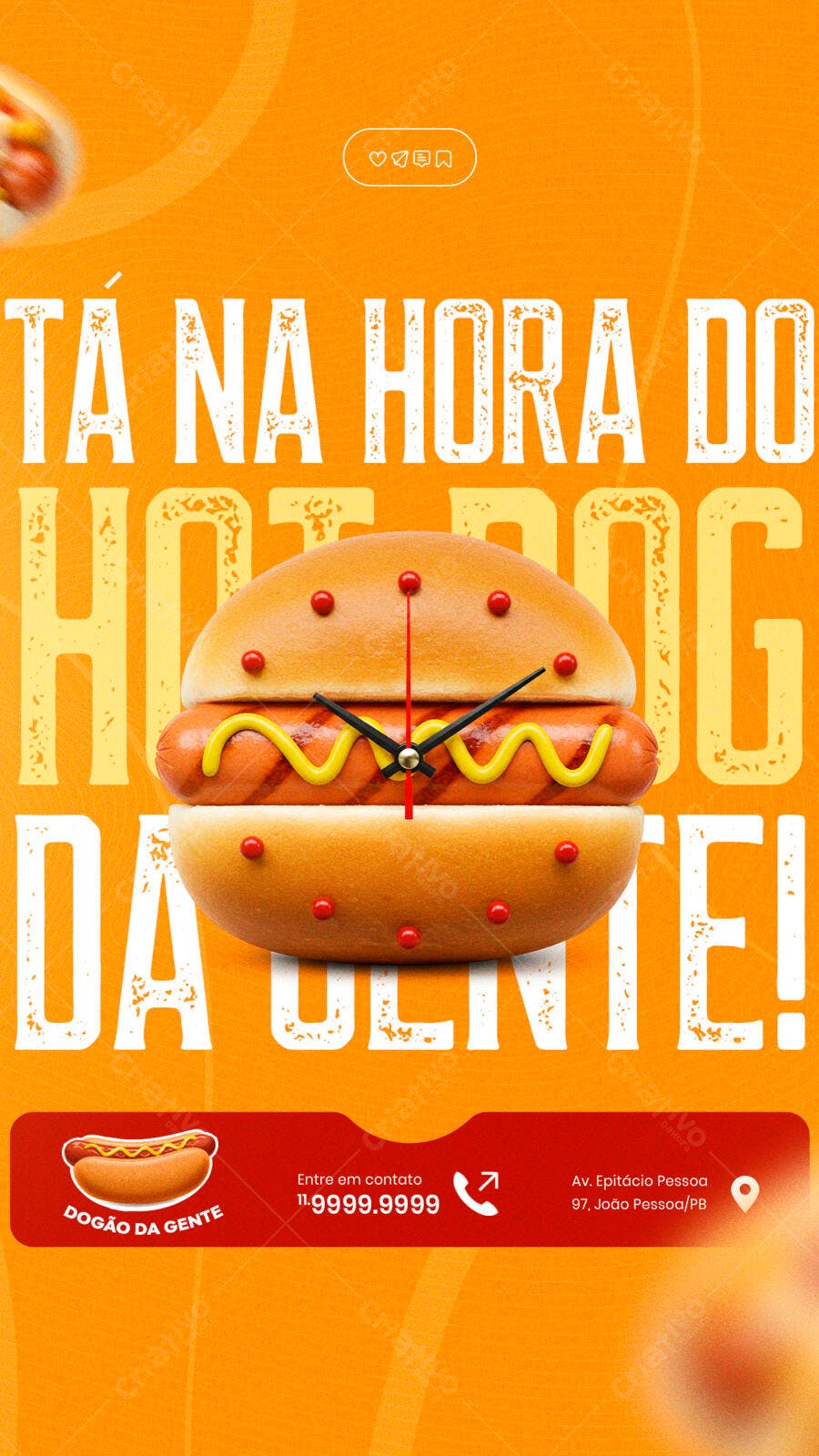 Flyer para Lançamento de Hot Dog PSD Editável