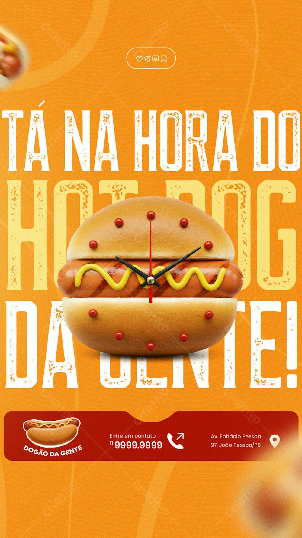 Cachorro Quente Hot Dog Lanche social media sotyr post editável (2)