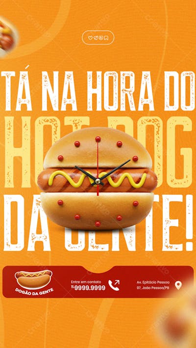 Cachorro Quente Hot Dog Lanche social media sotyr post editável (2)