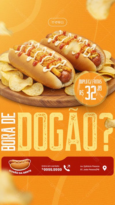 Cachorro Quente Hot Dog Lanche social media sotyr post editável (9)