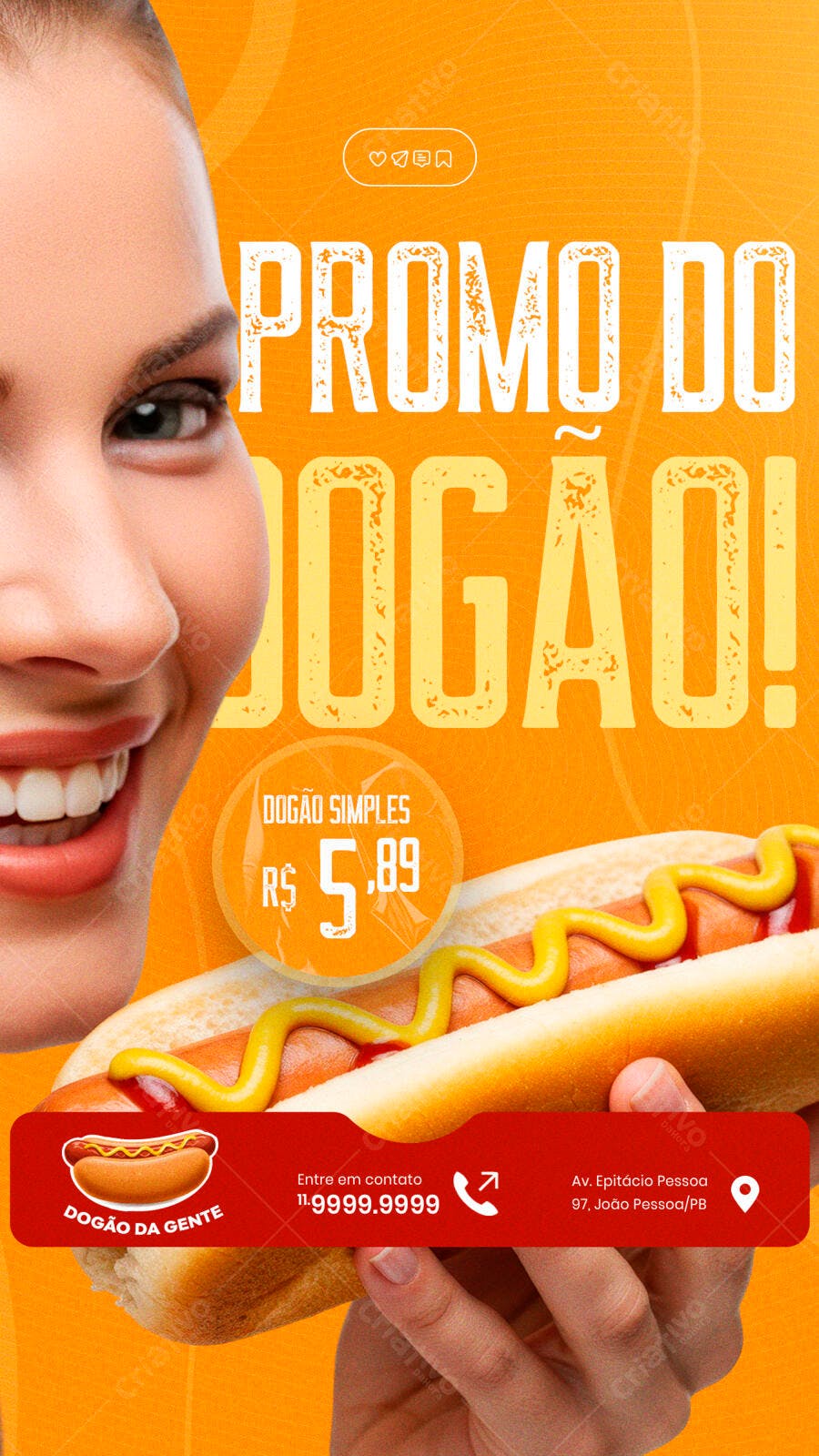 Flyer Promoção Dogão PSD Editável