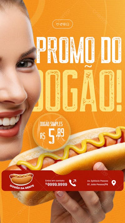 Cachorro Quente Hot Dog Lanche social media sotyr post editável (4)