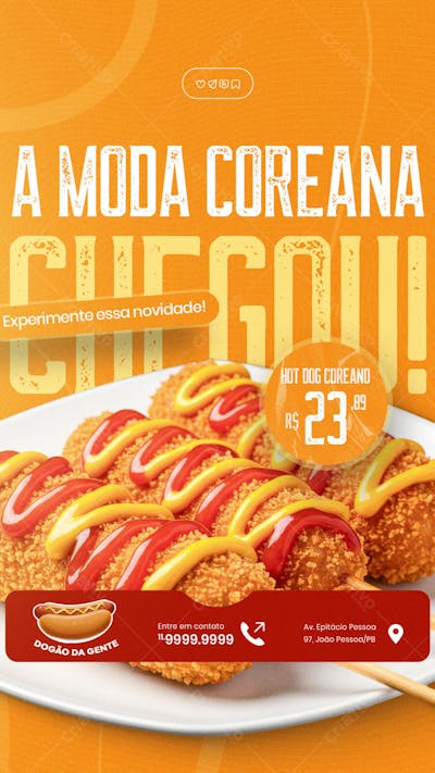 Cachorro Quente Hot Dog Lanche social media sotyr post editável (8)