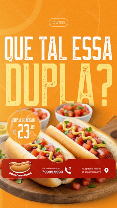 Cachorro Quente Hot Dog Lanche social media sotyr post editável (3)