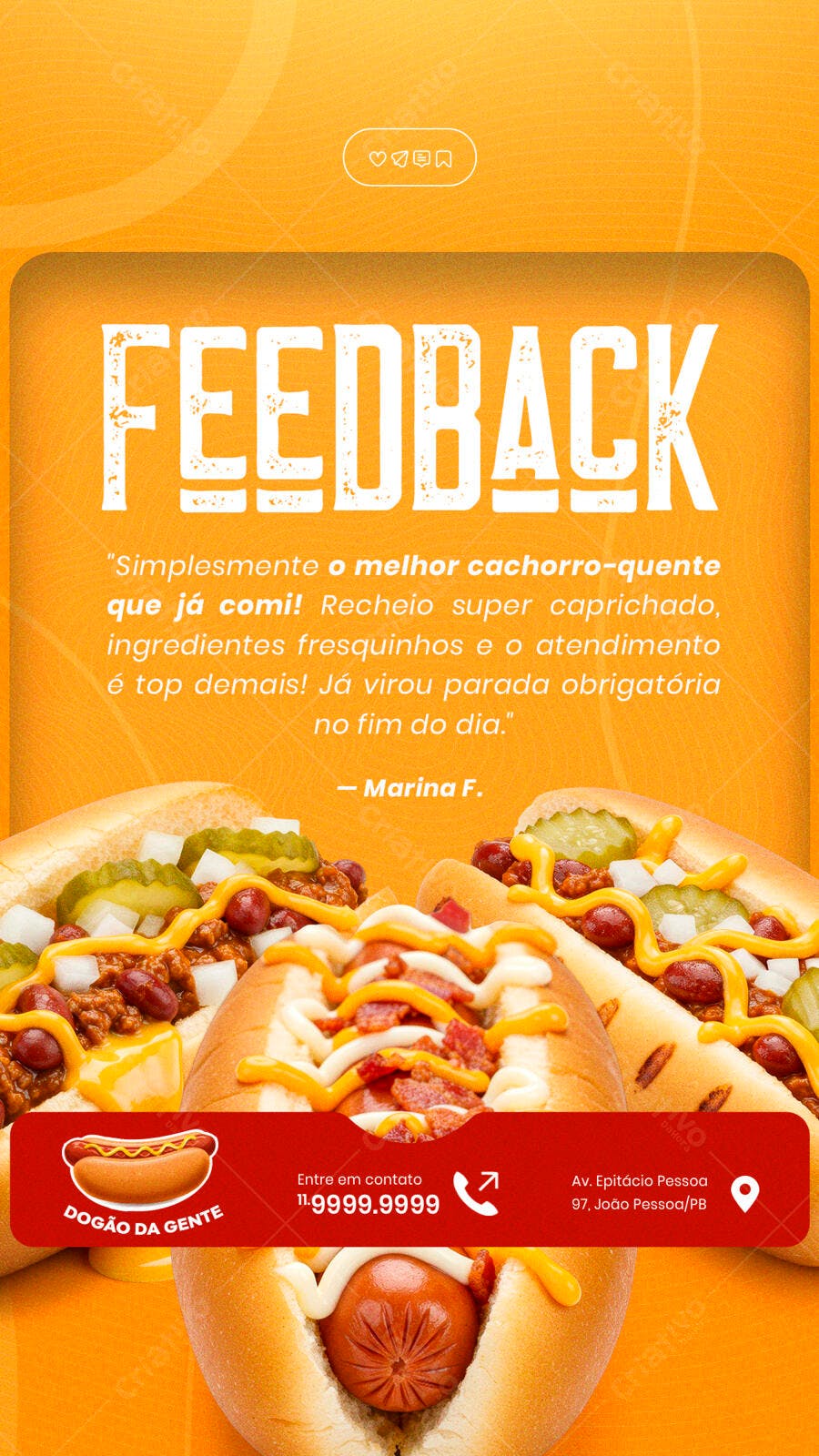 Flyer para Lanchonete PSD Editável