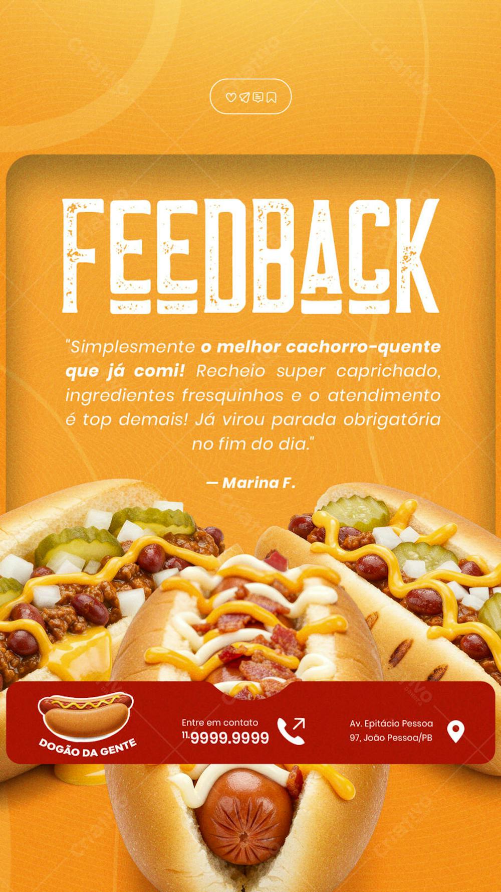 Cachorro Quente Hot Dog Lanche social media sotyr post editável (7)