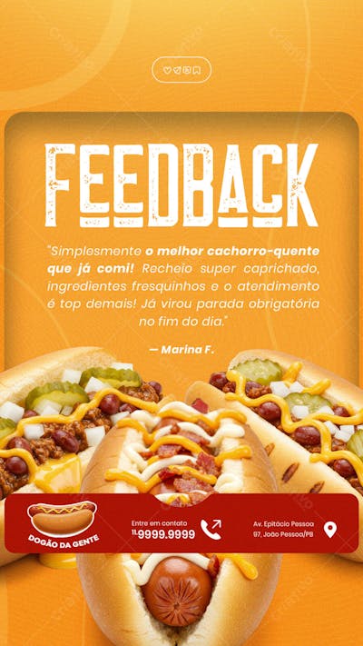 Cachorro Quente Hot Dog Lanche social media sotyr post editável (7)