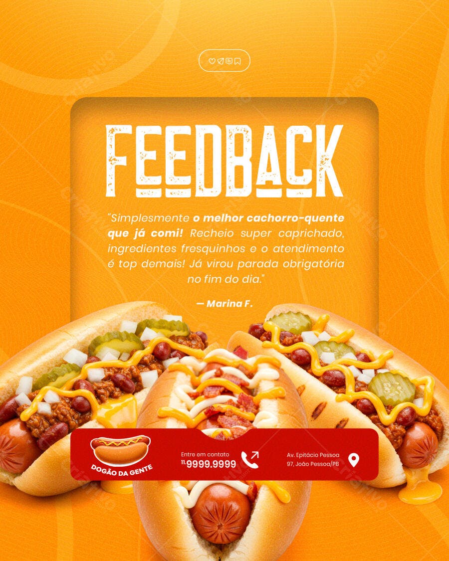 Flyer para Lanchonete PSD Editável