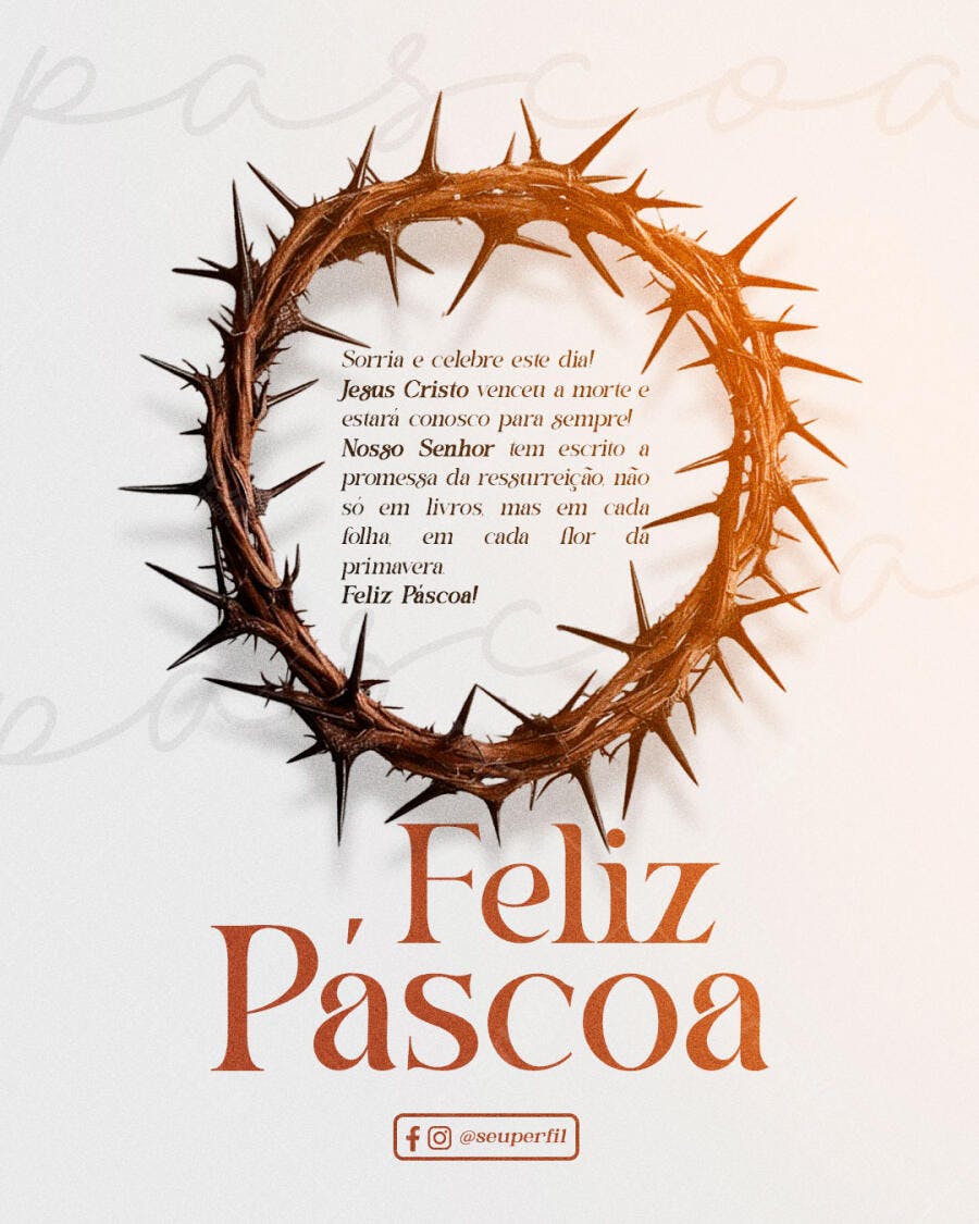Post para Páscoa PSD Editável