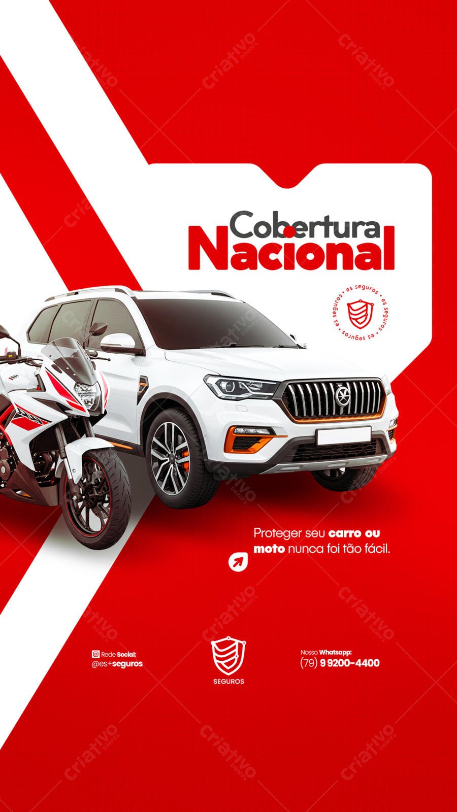 Flyer Seguro Auto e Moto PSD Editável