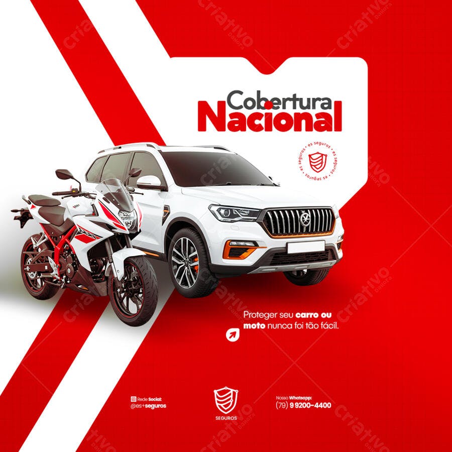 Flyer Seguro Auto e Moto PSD Editável