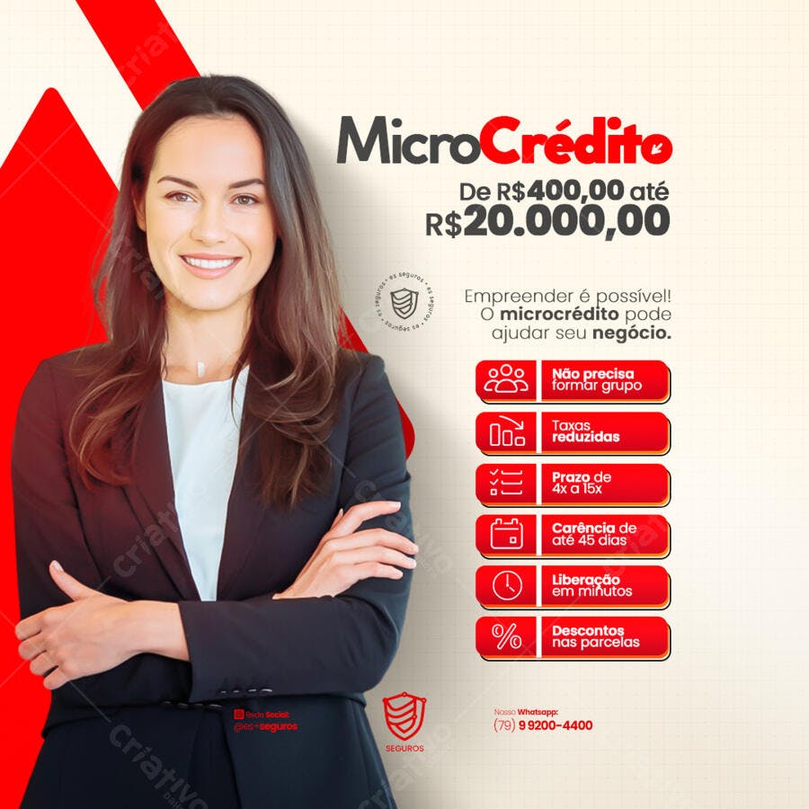 Post Promocional Microcrédito PSD Editável