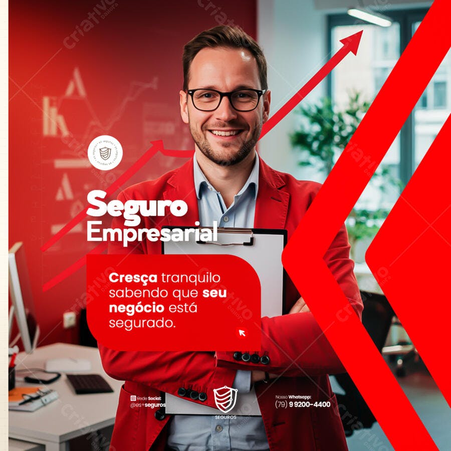 Postagem Instagram Seguro Empresarial PSD Editável