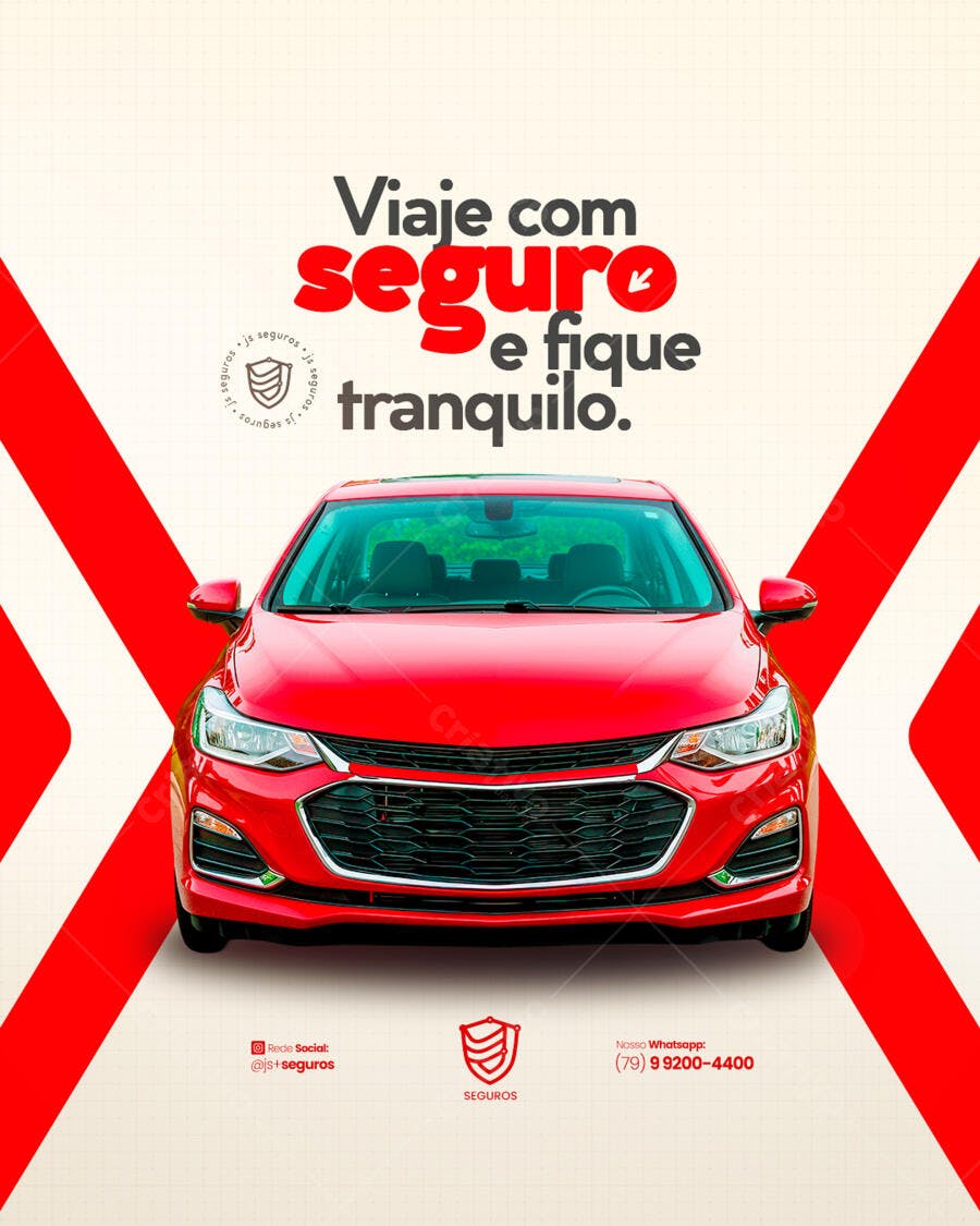 Postagem Instagram Seguro Auto PSD Editável