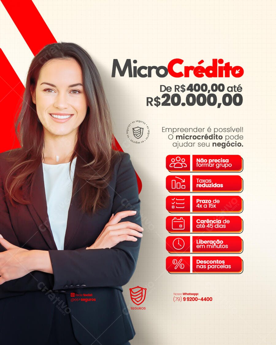 Flyer Microcrédito PSD Editável