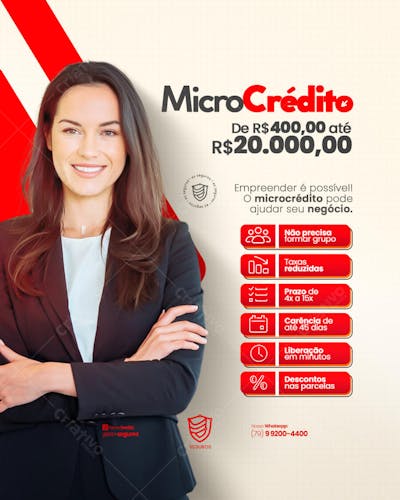 Empresa de Seguros MicroCrédito Seguro Empresarial Consórcios PSD Editável (15)