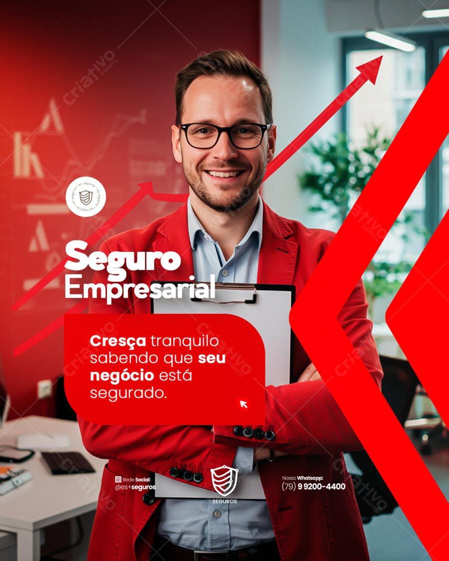 Postagem Instagram Seguro Empresarial PSD Editável