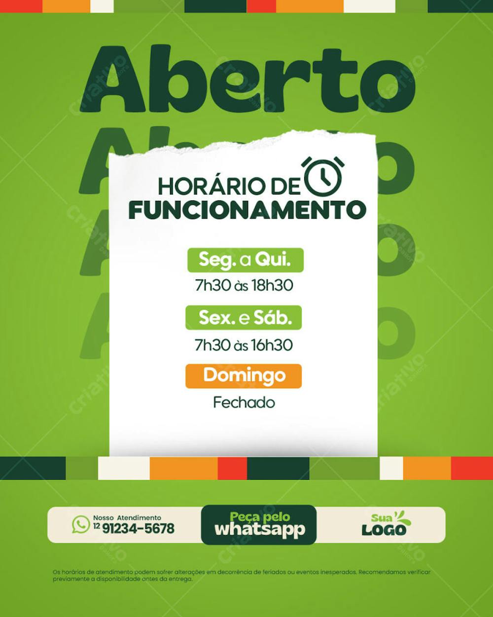 Horário de Funcionamento