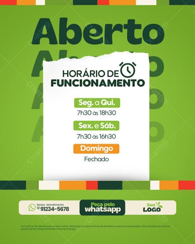 Horário de Funcionamento
