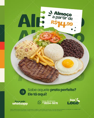 Almoço a partir de