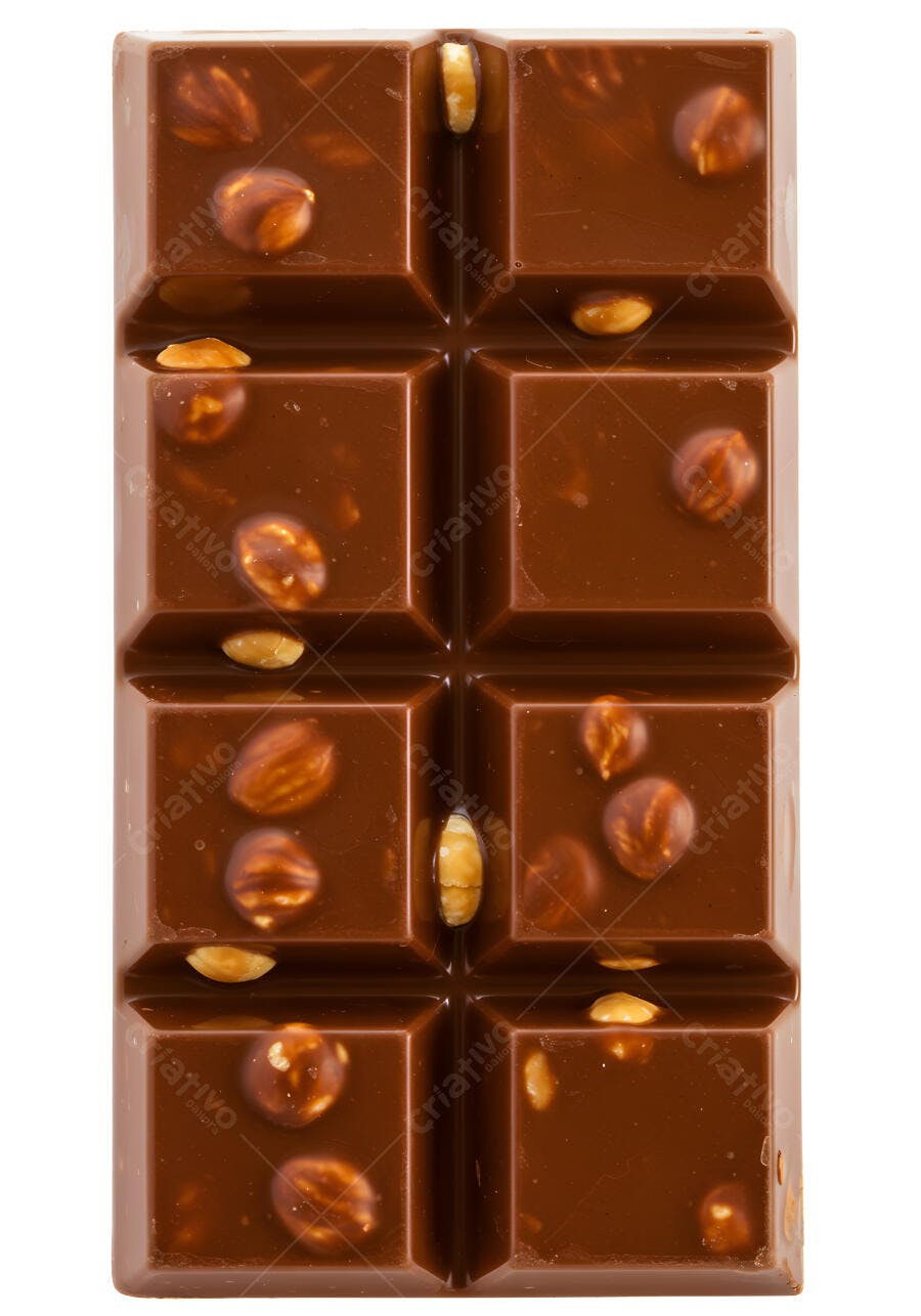 Barra de chocolate com avelãs