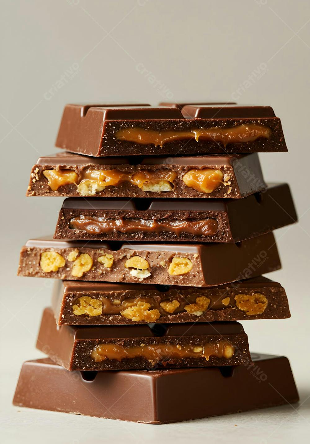 Barras De Chocolate empilhada 