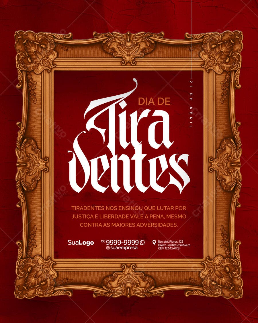 Flyer Dia de Tiradentes PSD Editável