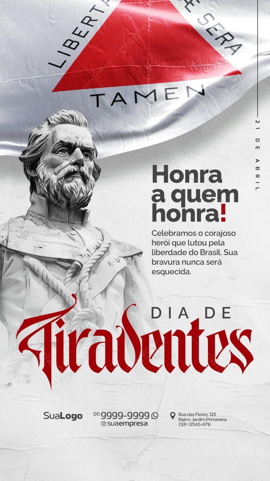 Flyer Dia de Tiradentes PSD Editável