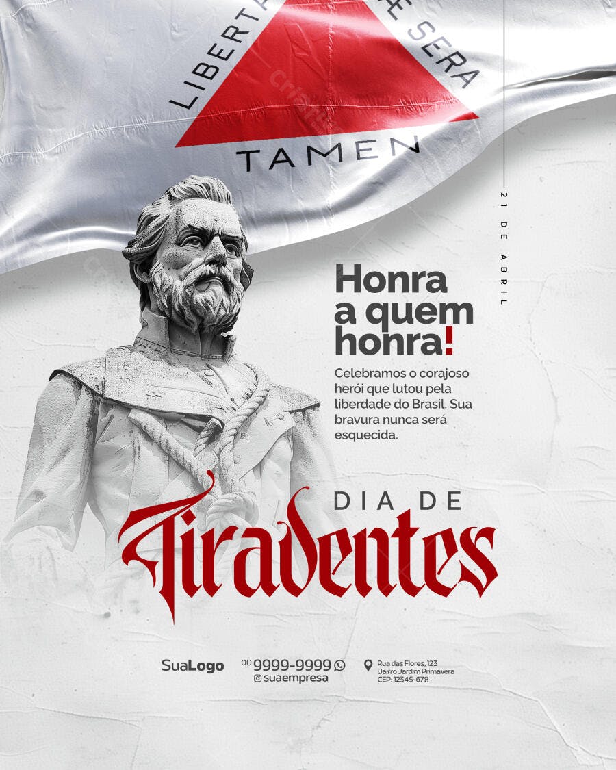 Flyer Dia de Tiradentes PSD Editável