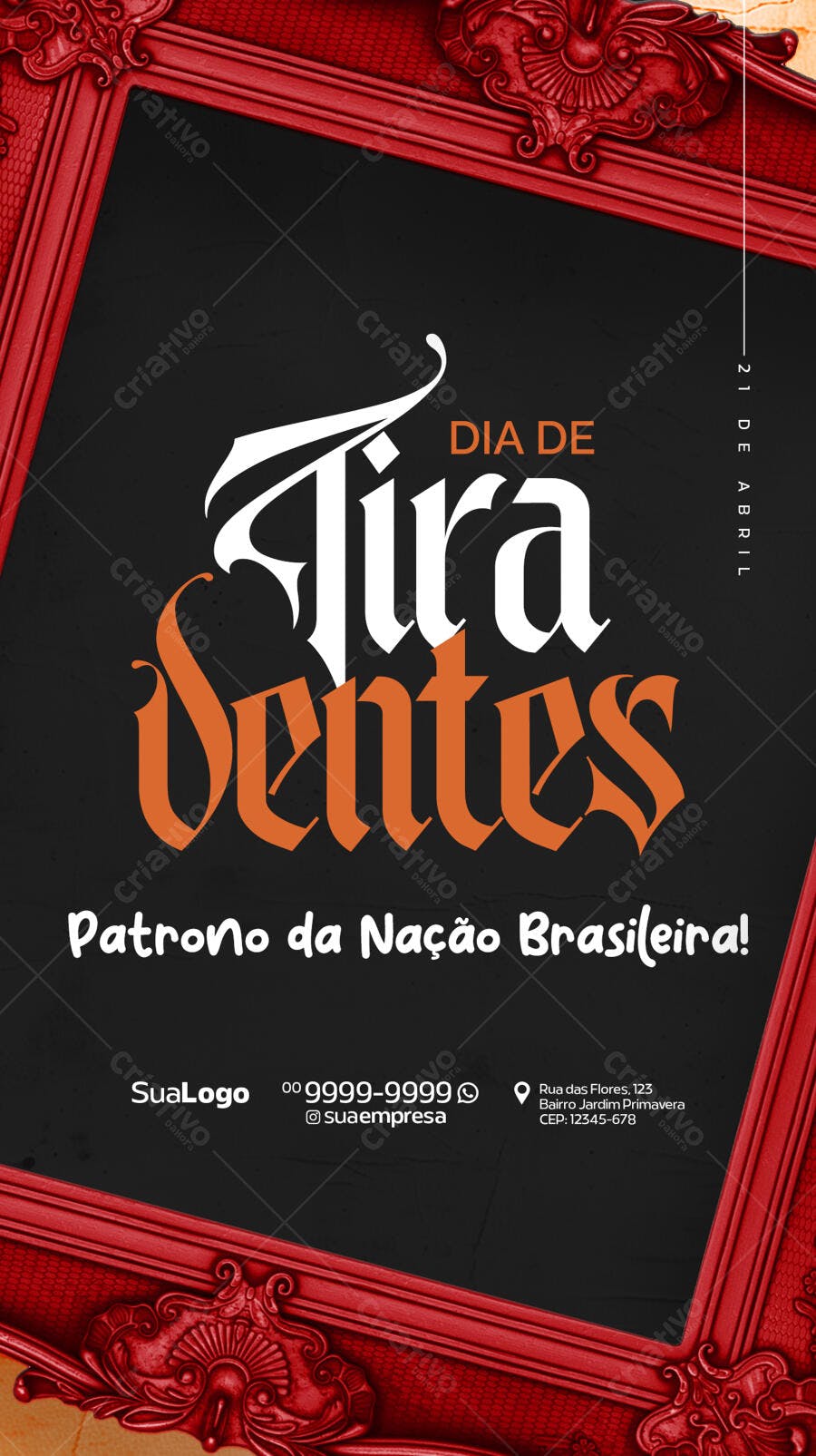 Flyer Dia de Tiradentes PSD Editável
