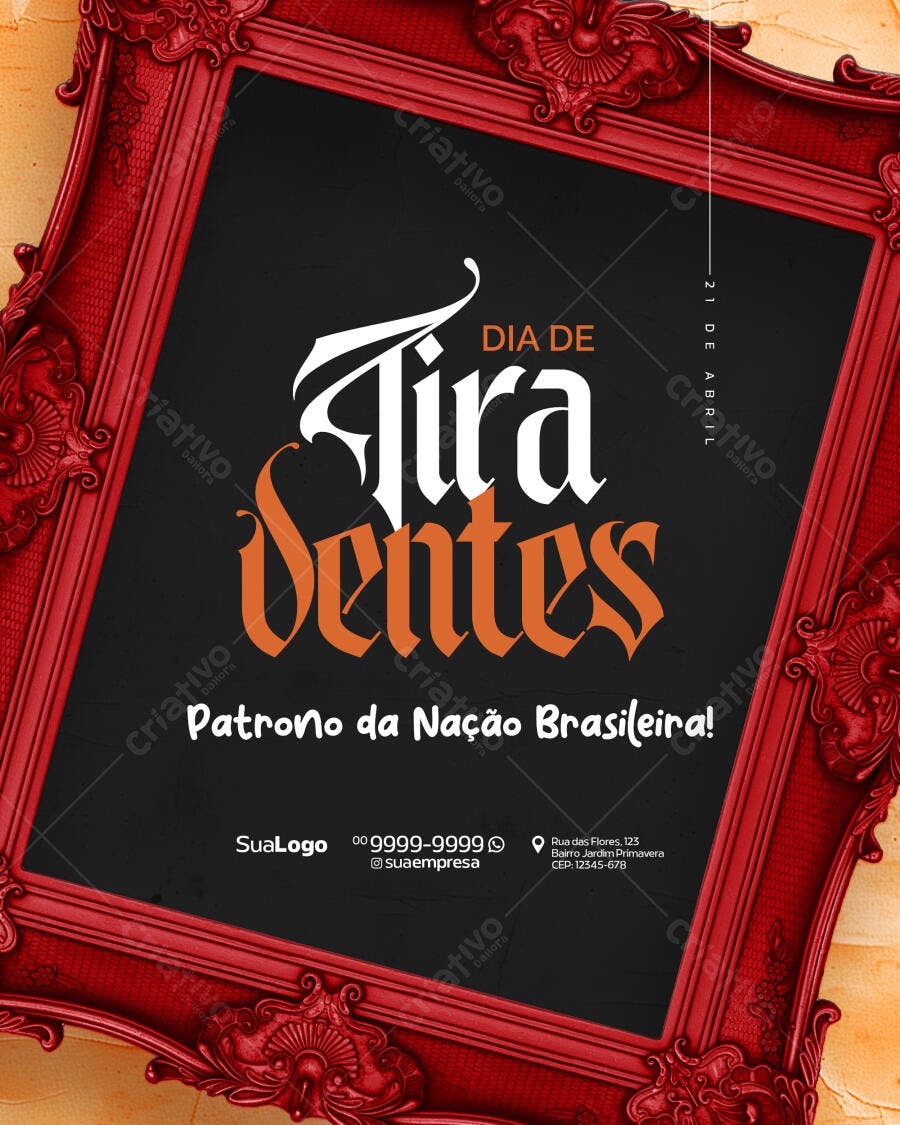 Flyer Dia de Tiradentes PSD Editável