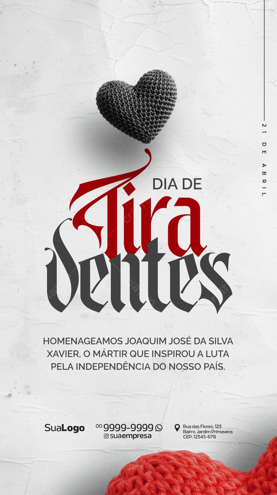 Flyer Dia de Tiradentes PSD Editável