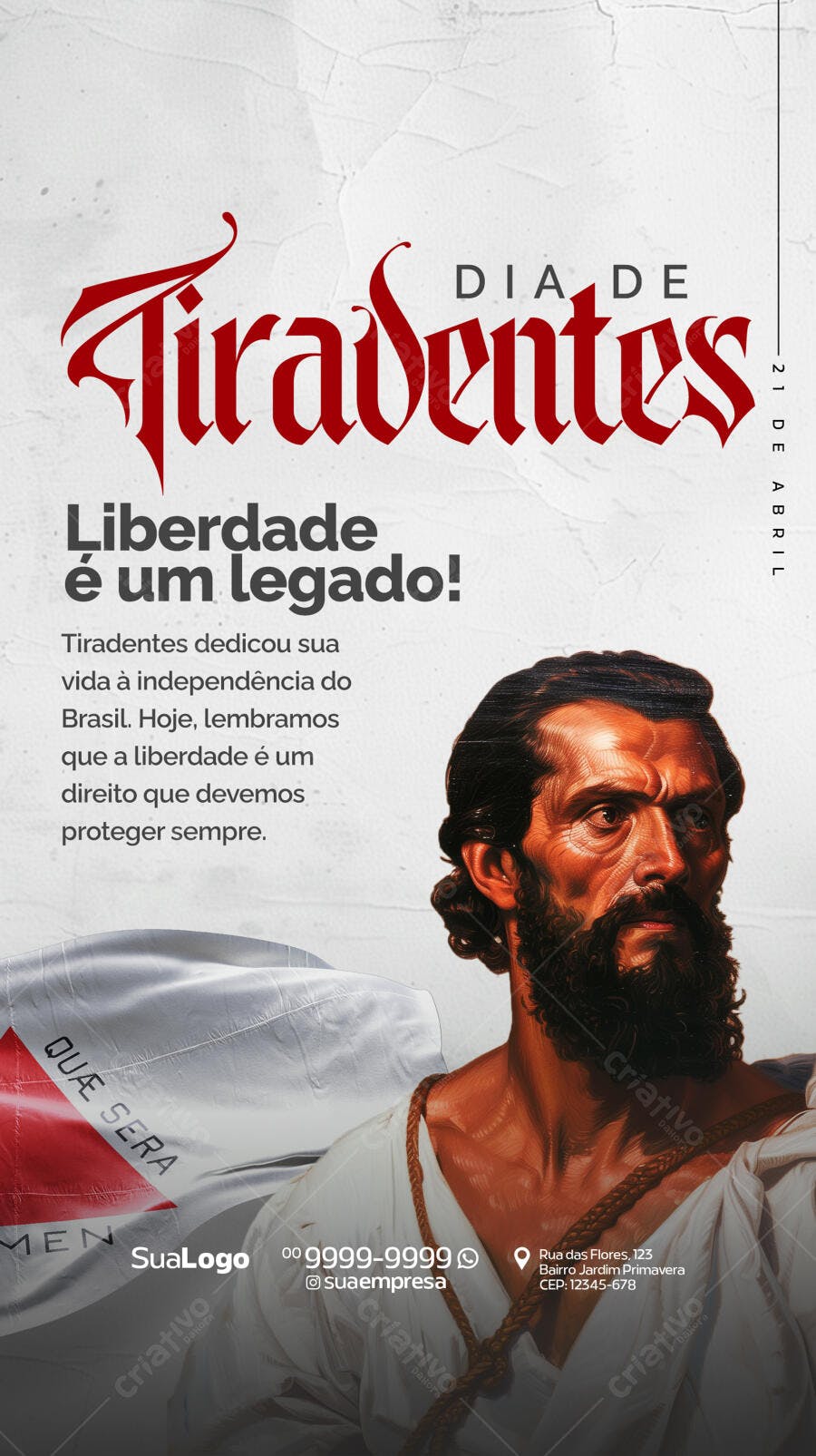 Flyer Dia de Tiradentes PSD Editável