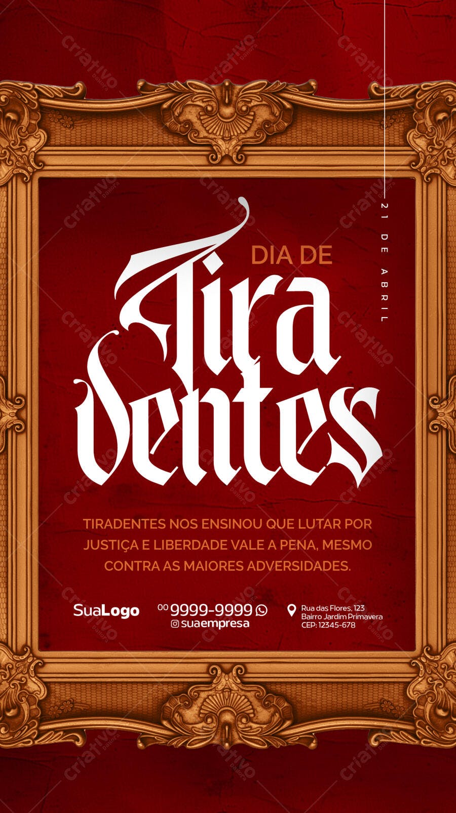 Flyer Dia de Tiradentes PSD Editável