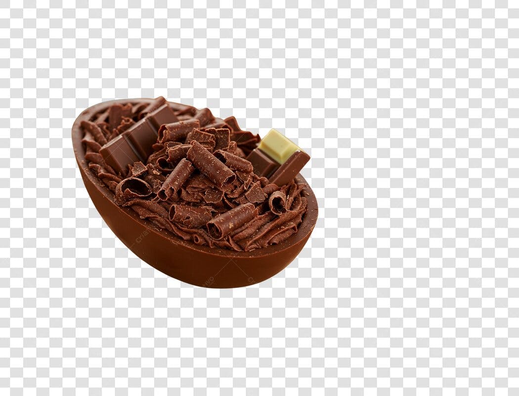 Banner Páscoa Ovo de Chocolate PNG com fundo transparente
