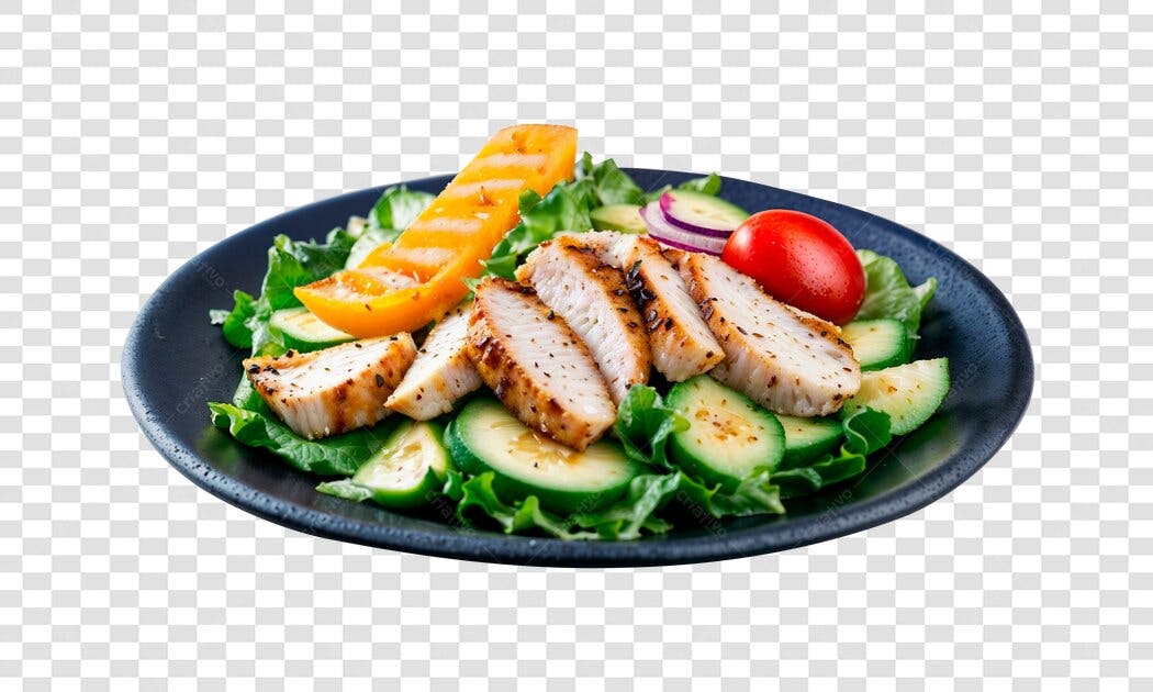 Imagem PNG de Salada com Frango Grelhado fundo transparente