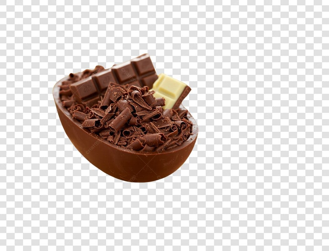Banner Páscoa Ovo de Chocolate PNG com fundo transparente