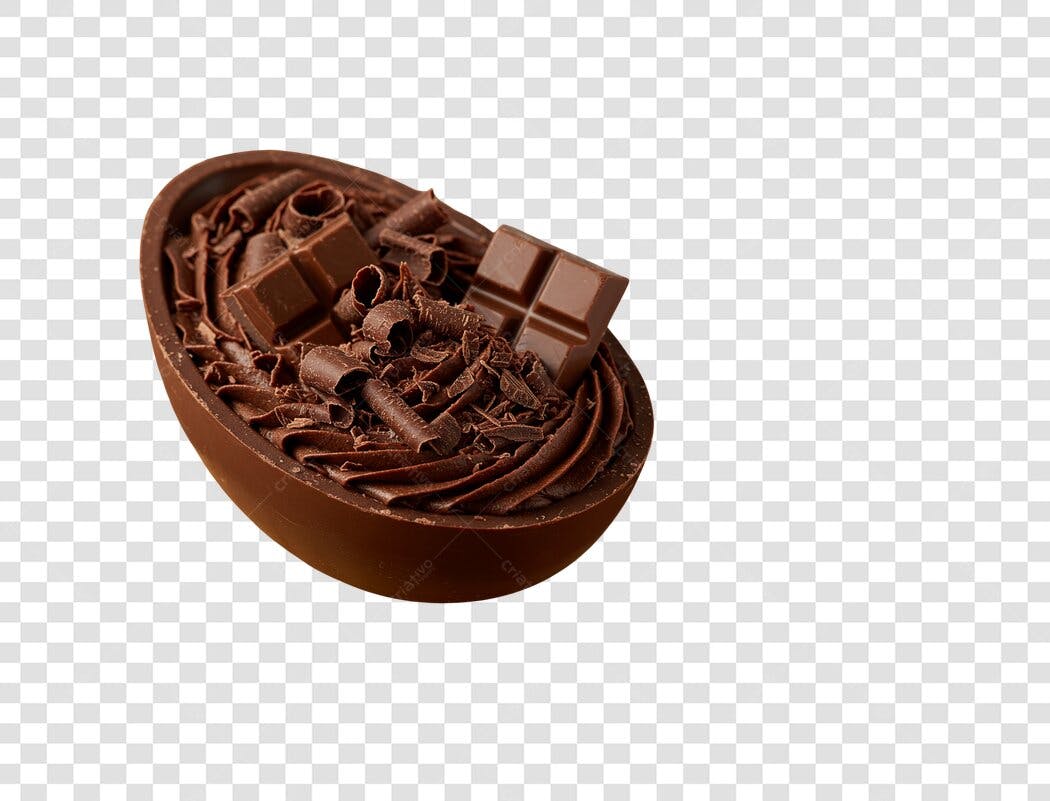 Banner Páscoa Ovo de Chocolate PNG com fundo transparente