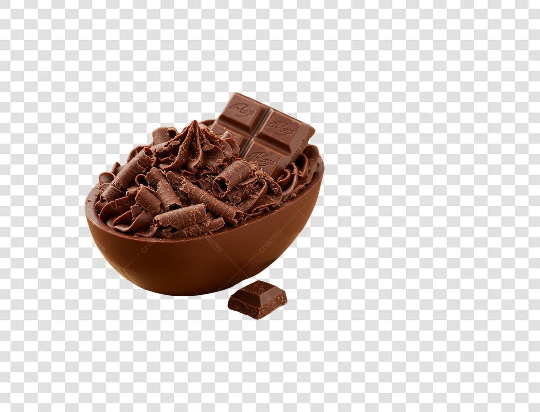 Banner Páscoa Ovo de Chocolate PNG com fundo transparente