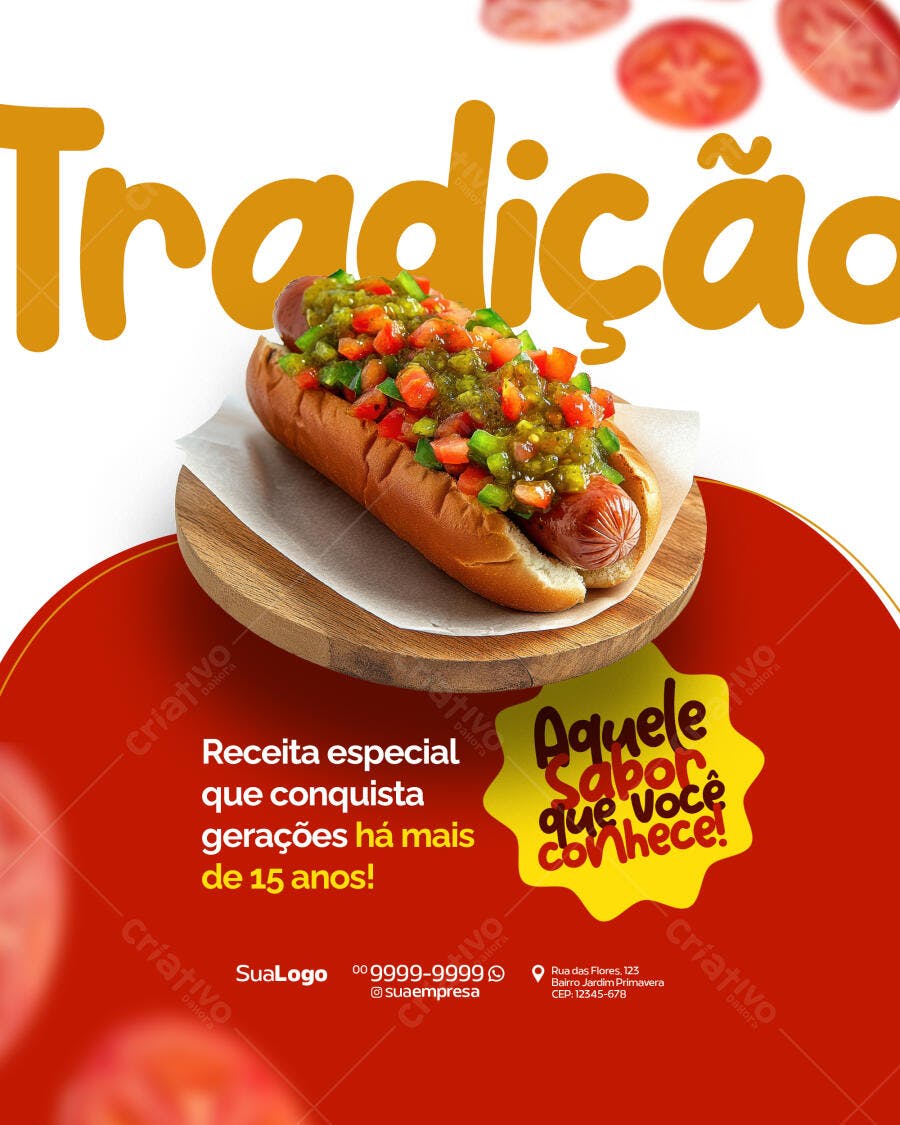 Flyer para Lanchonete PSD Editável