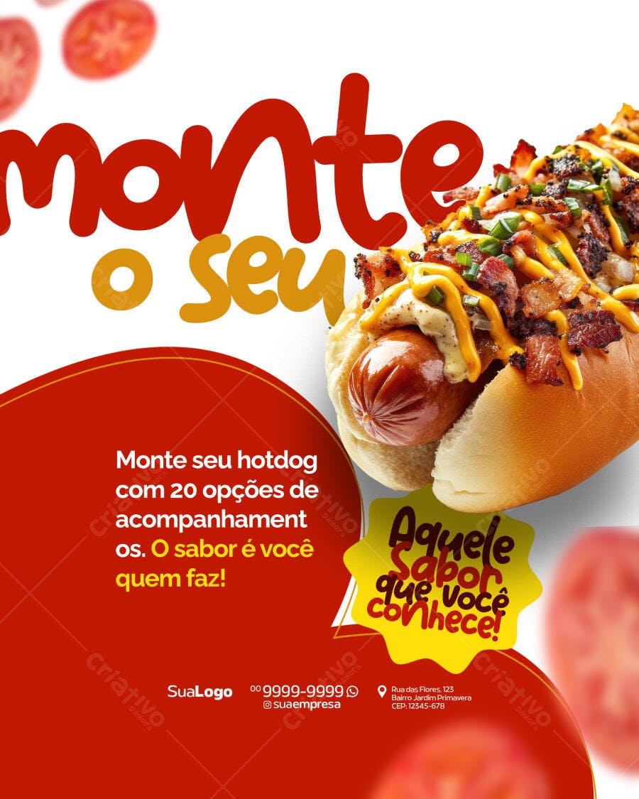 Hotdog Personalizado PSD Editável