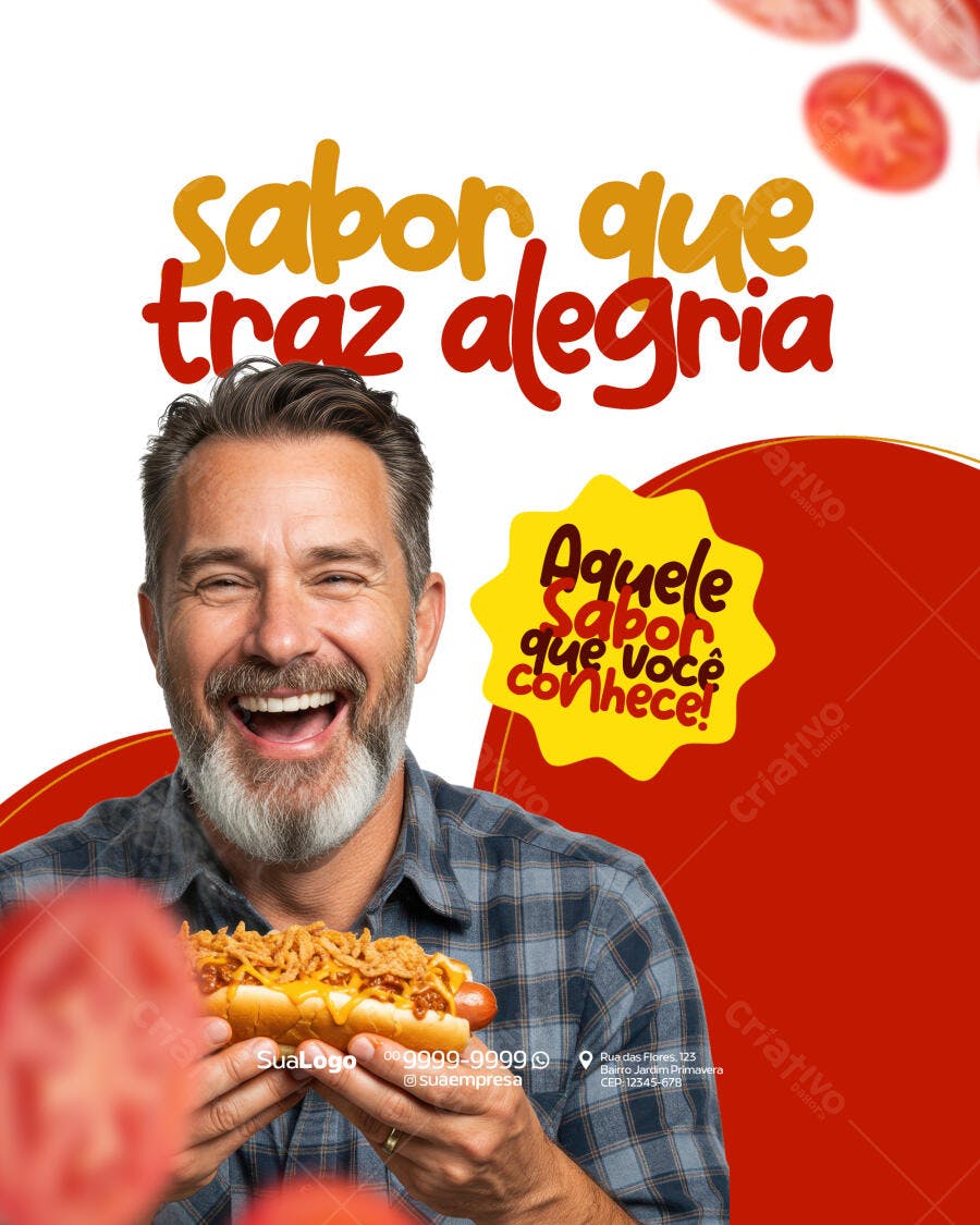 Flyer para Lanchonete PSD Editável